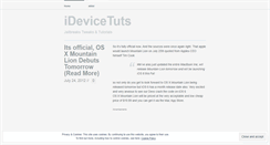 Desktop Screenshot of idevicetuts.wordpress.com