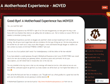 Tablet Screenshot of amotherhoodexperience.wordpress.com