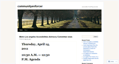 Desktop Screenshot of communityenforcer.wordpress.com