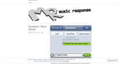 Desktop Screenshot of musicresponseblog.wordpress.com