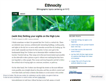 Tablet Screenshot of ethnocity.wordpress.com