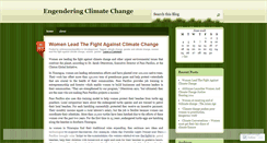 Desktop Screenshot of genderinclimatechange.wordpress.com