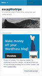 Mobile Screenshot of exceptfortripe.wordpress.com