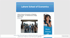 Desktop Screenshot of lahoreschoolofeconomics.wordpress.com