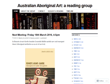 Tablet Screenshot of aboriginalartreadinggroup.wordpress.com