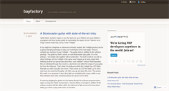 Desktop Screenshot of bayfactory.wordpress.com