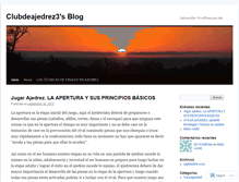 Tablet Screenshot of clubdeajedrez3.wordpress.com