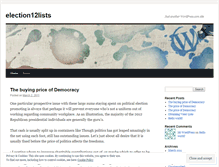 Tablet Screenshot of election12lists.wordpress.com