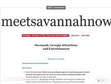 Tablet Screenshot of meetsavannahnow.wordpress.com