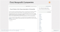 Desktop Screenshot of firstnonprofitcompanies.wordpress.com