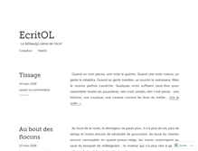Tablet Screenshot of ecritol.wordpress.com
