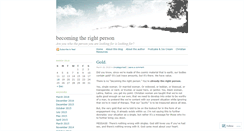 Desktop Screenshot of becomingtherightperson.wordpress.com