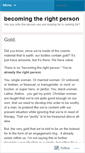 Mobile Screenshot of becomingtherightperson.wordpress.com