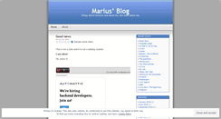 Desktop Screenshot of marius09.wordpress.com