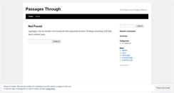 Desktop Screenshot of passagesthrough.wordpress.com