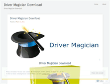 Tablet Screenshot of drivermagiciandownload.wordpress.com