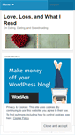 Mobile Screenshot of lovelossandwhatiread.wordpress.com