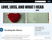 Tablet Screenshot of lovelossandwhatiread.wordpress.com