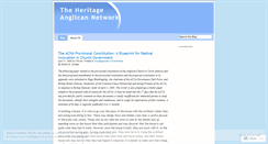 Desktop Screenshot of heritageanglicannetwork.wordpress.com