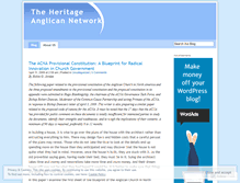 Tablet Screenshot of heritageanglicannetwork.wordpress.com