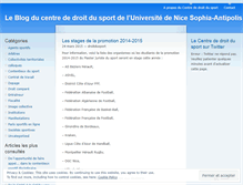 Tablet Screenshot of droitdusport.wordpress.com
