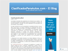 Tablet Screenshot of clasificadosparaautos.wordpress.com