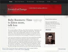 Tablet Screenshot of eventsforchange.wordpress.com