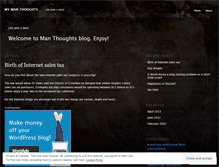 Tablet Screenshot of mymanthoughts.wordpress.com