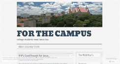 Desktop Screenshot of forthecampus.wordpress.com