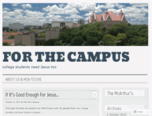 Tablet Screenshot of forthecampus.wordpress.com