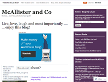 Tablet Screenshot of mcallisterandco.wordpress.com