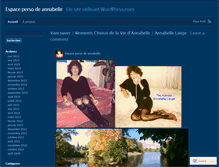 Tablet Screenshot of annabellelange.wordpress.com