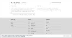 Desktop Screenshot of blankwall.wordpress.com