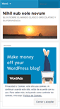 Mobile Screenshot of nihilnovum.wordpress.com
