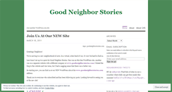 Desktop Screenshot of goodneighborstories.wordpress.com