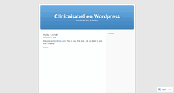 Desktop Screenshot of clinicaisabel.wordpress.com