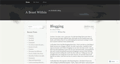Desktop Screenshot of abeastwithin.wordpress.com