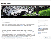 Tablet Screenshot of mostlywords.wordpress.com