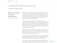 Tablet Screenshot of creativemasonry.wordpress.com